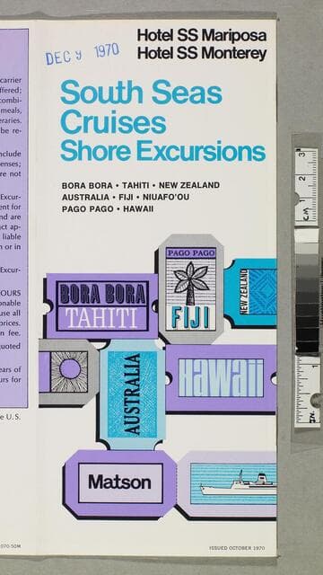 South Seas cruises shore excursions