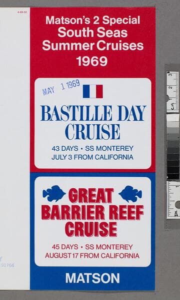 Matson's 2 special South Seas summer cruises 1969