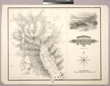 Map of Lake District : Mono County California 1879
