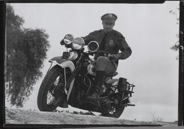 Los Angeles motorcycle cop. 1938