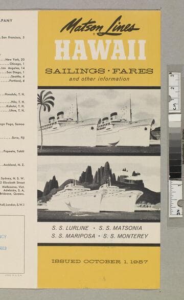 Hawaii sailings - fares and other information