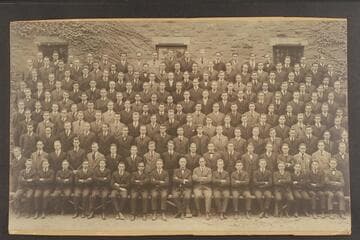 Sibley College, Cornell University. 1917 Graduating Class, June, 1917. Otis Marston at lower left