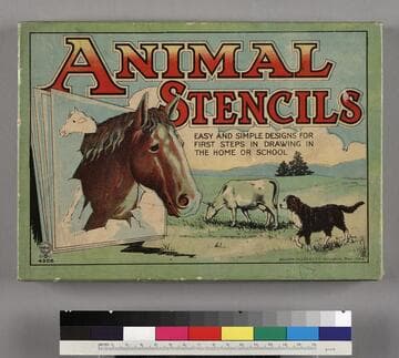 Animal Stencils: Easy and Simple Designs for First Steps in Drawing in the Home or School