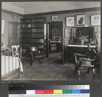 Henry E. Huntington’s bedroom at the Jonathan Club, 1907