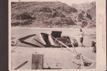 The inboard being drydocked for repairs after cracking up on submerged island