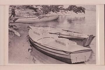 The boats used in the USGS survey of Cataract Canyon. Greenriver, Utah