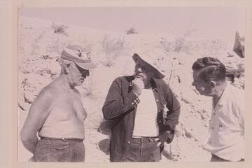 Judging by the expressions, the subject must be profound. Marston, Belknap and Richey at Sandy Point