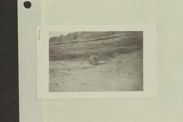 Stone's visit to Glen Canyon. Gold mining operation- waterwheel- gravels