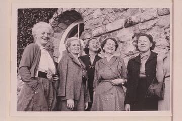 The ladies in the party at King's Gap: Mary Abbott, Gin Masland, Nancy Doerr, Evie Mull, Anne S. Burchard, Mrs. W. C. Darrah and Margaret Marston