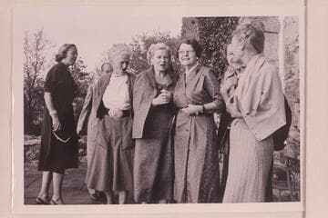 The ladies at King's Gap:  Evie Mull, Mary Abbott, Nancy Doerr, Anne S. Burchard, Mrs. W. C. Darrah and Margaret Marston
