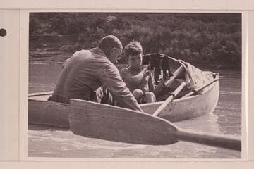 Jack and Jackie Frost in 10 foot folding boat on the San Juan River