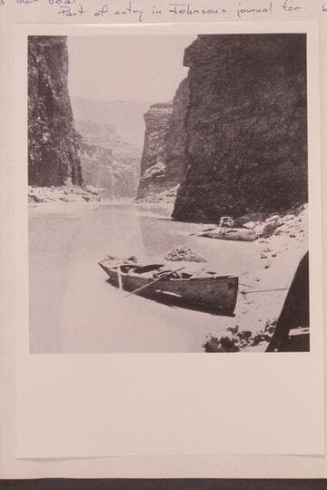 Powell boats in Marble Canyon. Mile 34.2