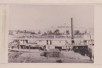 Probably "Cochan" at the wharf.  Fort Yuma in background