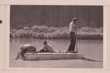 Russell Frazier and George Stone during traverse of Glen Canyon