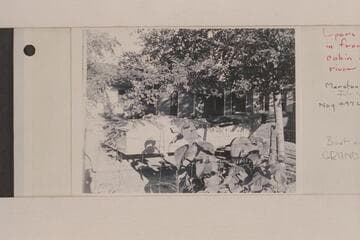 Loper's boat in front of his cabin at Green River