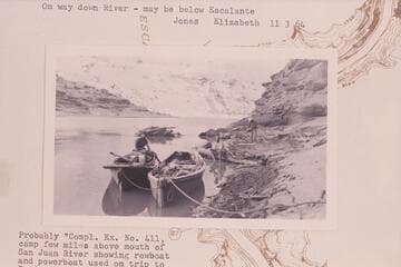 Party under the leadership of Jones near Hole in the Rock.  The top for the launch had been thrown away