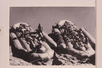 Inflated craft offered by Inflatable Boats Unlimited. The rig is average to inferior in design for storage and control