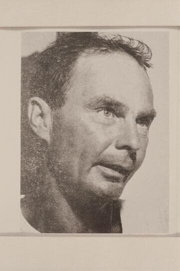 Norman Nevills on Lake Mead at end of 1947 Grand Canyon traverse. Excessive strain is suggested in this unposed photo