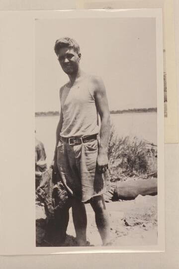 Orrin Seager on arrival at Needles