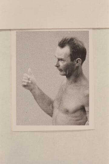 Norm Nevills; Vulcan Rapids. The strain is evident