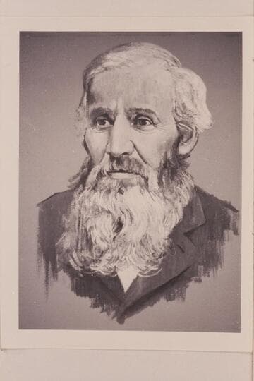 William Lewis Manly.  Bill Belknap photo of painting in Red Canyon Visitor Center.  The painting is a copy of the print in "Death Valley in '49."