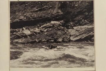 Loel and Dock Marston in Ruby Rapid. Salmon River