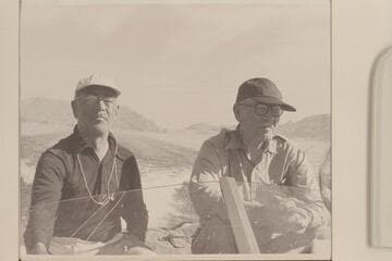 Dock Marston and Ed Ralph below Sandy Point on Lake Mead; Disney Reconnaissance