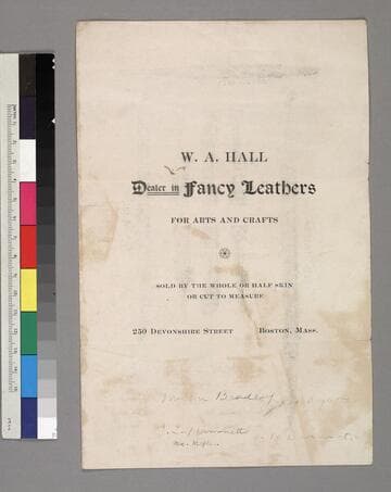 W.A. Hall Dealer in Fancy Leathers for Arts and Crafts