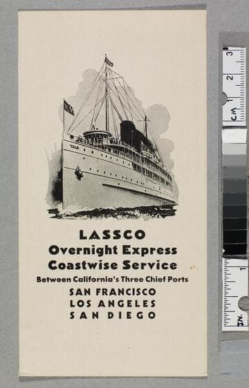LASSCO overnight express coastwise service between California's three chief ports San Francisco Los Angeles San Diego