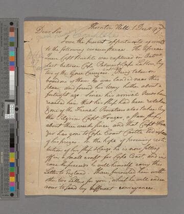 Zachary Macaulay. Letter to Henry Thornton