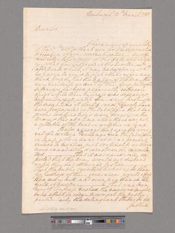 Letter from George Washington, Newburgh, to Joseph Jones
