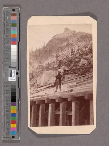 Crested Peak from Railroad. Roof of Snow Gallery