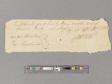 Requisition for vial of Peruvian bark by Caleb Tate via Harry