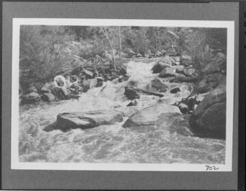 Kern River near construction camp #4 for Kern River #1 Hydro Plant
