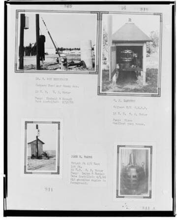 P4 - Pumping Plants - page 27 of Laws Book. four copy prints of Pumping Plant customers