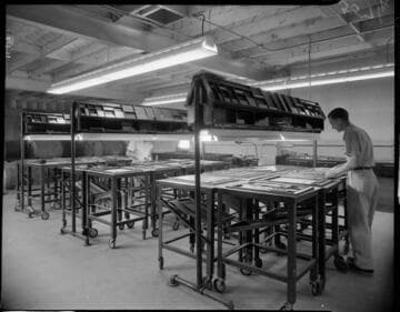 Printers setting type in galley trays