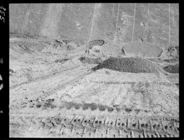 Big Creek - Mammoth Pool - Beginning work on vertical drain after storm