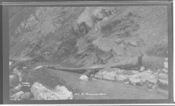 Storm damage at Mill Creek #1 Pressure main (penstock)