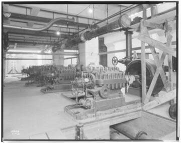 Long Beach Steam Station, Plant #3 - Installing pumps in basement
