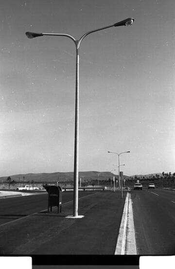 Street lighting in a newly developed residential area