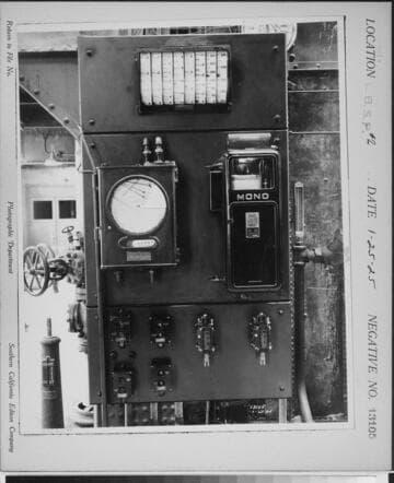 Long Beach Steam Station, Plant #2 - Gauge board in Boiler Room