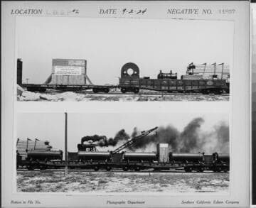 Long Beach Steam Station, Plant #2 - Two flat cars