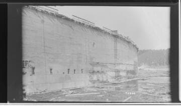 Big Creek, Huntington Lake Dams - Cable swing staging
