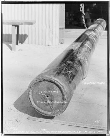 T2 Testing - Test on A.O. Smith Mech. Welded Steel Pipe for So. Fuel Co. #1 sample tube