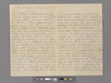 Letter from Ysidro Alvarado (La Sandia) to Antonio Alvarado (Reseda, California)