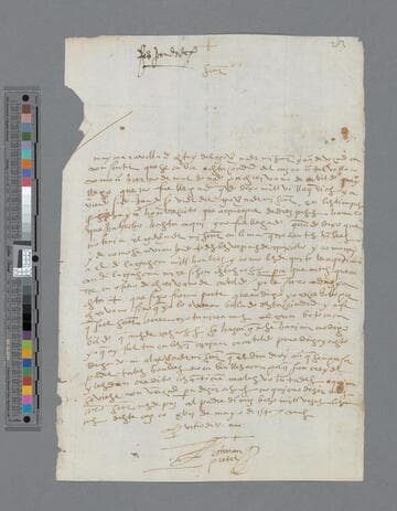 Estevan Pretel letter to Alonso de Villacorta