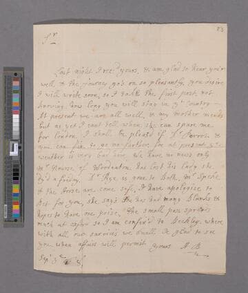 Anne Bee Leigh letter to Theophilus Leigh
