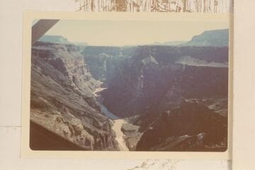 Up to Vulcan Rapid. From plane below the rim en route to Litton's daring expose of the dam threat to Grand Canyon