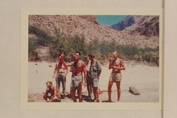 Garth Marston with a verse of the Disney ditty. Mile 205. Larry Sanderson; Rod Sanderson; John Doerr; Bill Beer; Bob Malott