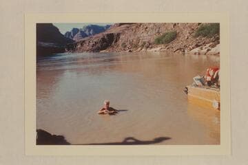 Gordon Avil fills the canteen. Mile 217